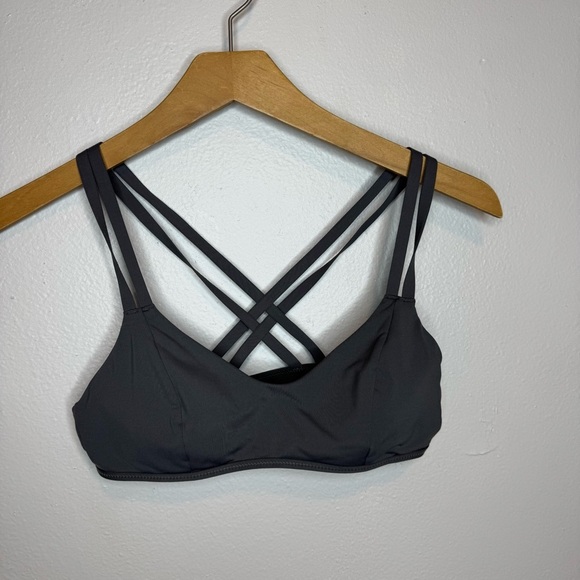 Athleta FIORE STRAPPY BACK BIKINI TOP Charcoal gray - Picture 2 of 8